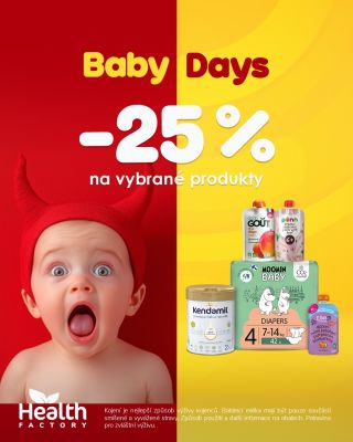 Výhodné nákupy s Baby Days!🎉 25 % sleva na značky Kendamil, Good Gout, Moomin Baby, Ella's Kitchen a Salvest.🔝 Potěší vás,...